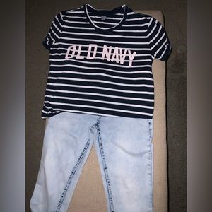 Girls - Mudd jean / Old Navy T